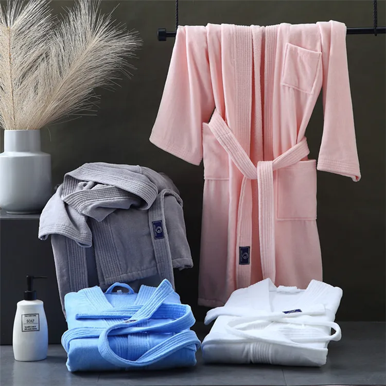 Unisex 100% Cotton Hotel SPA Cut pile bathrobe