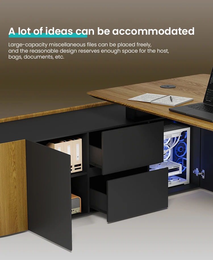 Wholesale Customizable Luxury Modern Boss Table Desk Wood Office Table With Elegant Design for Boss or Executive Use