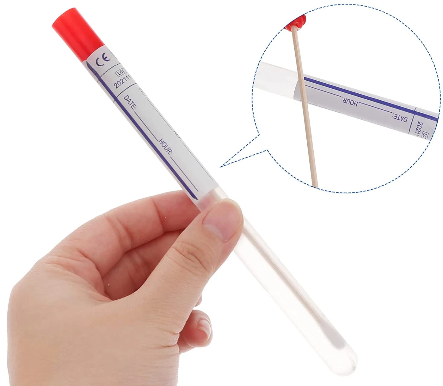 Medical Transport Sampling Swab Stick Sterile Disposable Specimen Collection Swabs With PP Tube manufacture