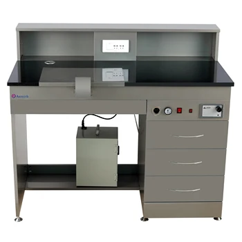 Customized dental lab bench stainless steel  technician work station with air gun and Vacuum cleaner dental bench