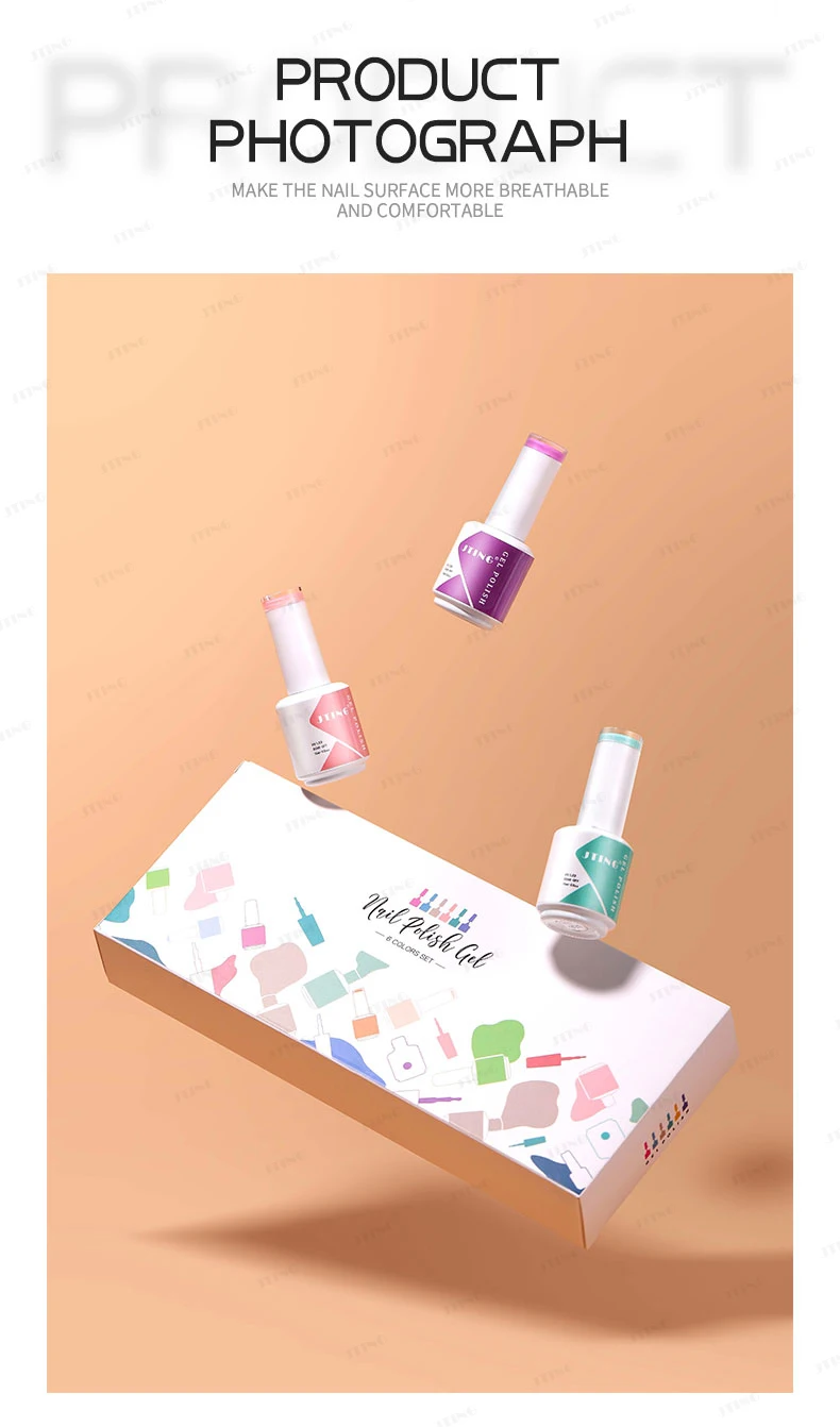 Jting Nail Salon Supplies New Arrival Design 6 Colors Collection Gel