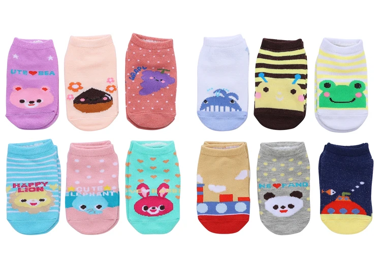 Wholesale 3 In 1 Cute Cartoon Cotton Non Slip Kids Baby Socks - Buy ...