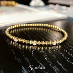 14K/18K Gold 0.6CT Diamond Motorcycle Bracelet, 6.69g Foldable Cuff, Natural/Lab-Grown Gemstones, IGI/GIA Certified