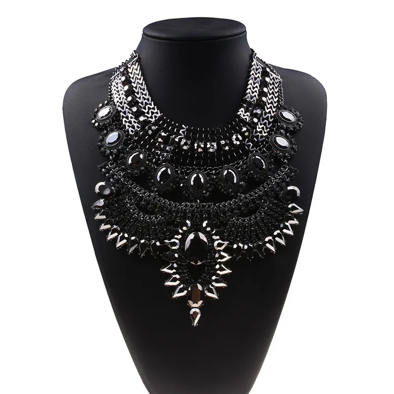 2021 Boho Ethnic Big Bib Maxi Choker Necklaces Women Jewellery Indian  Vintage Statement Crystal Large Color Collar Necklace Girl - Buy 2021 Boho  Ethnic Big Bib Maxi Choker Necklaces Women Jewellery Indian