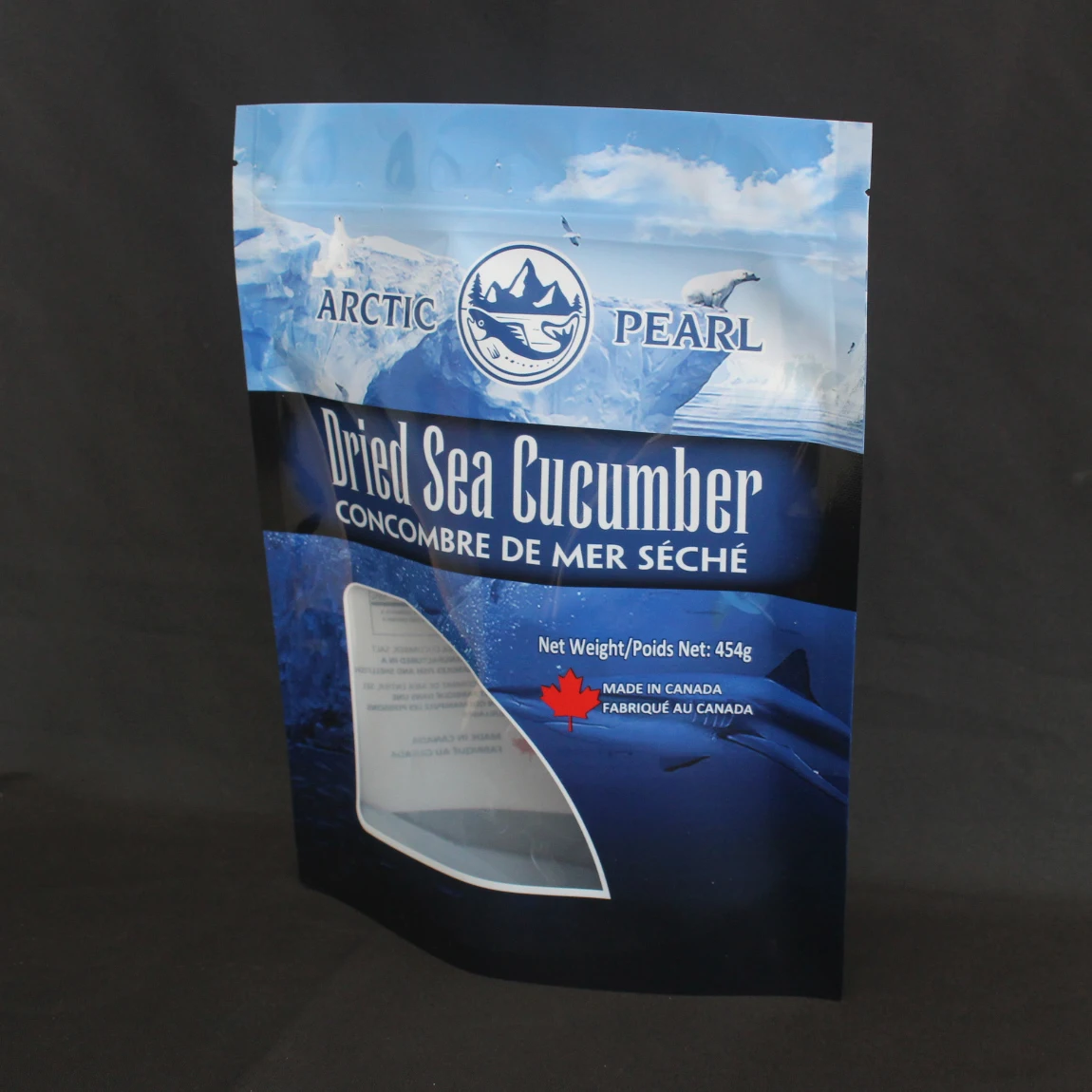 Customized Transparent Foil Sachet Packaging 1KG Plastic Zip Lock Stand up Pouch Bags New Security Features for Sea Cucumber