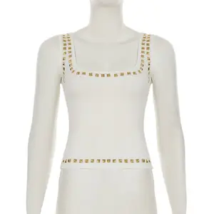 Dropshipping Hot Sale Trendy Clothes Stylish White 2026 Summer T Shirt Women's tank Tops