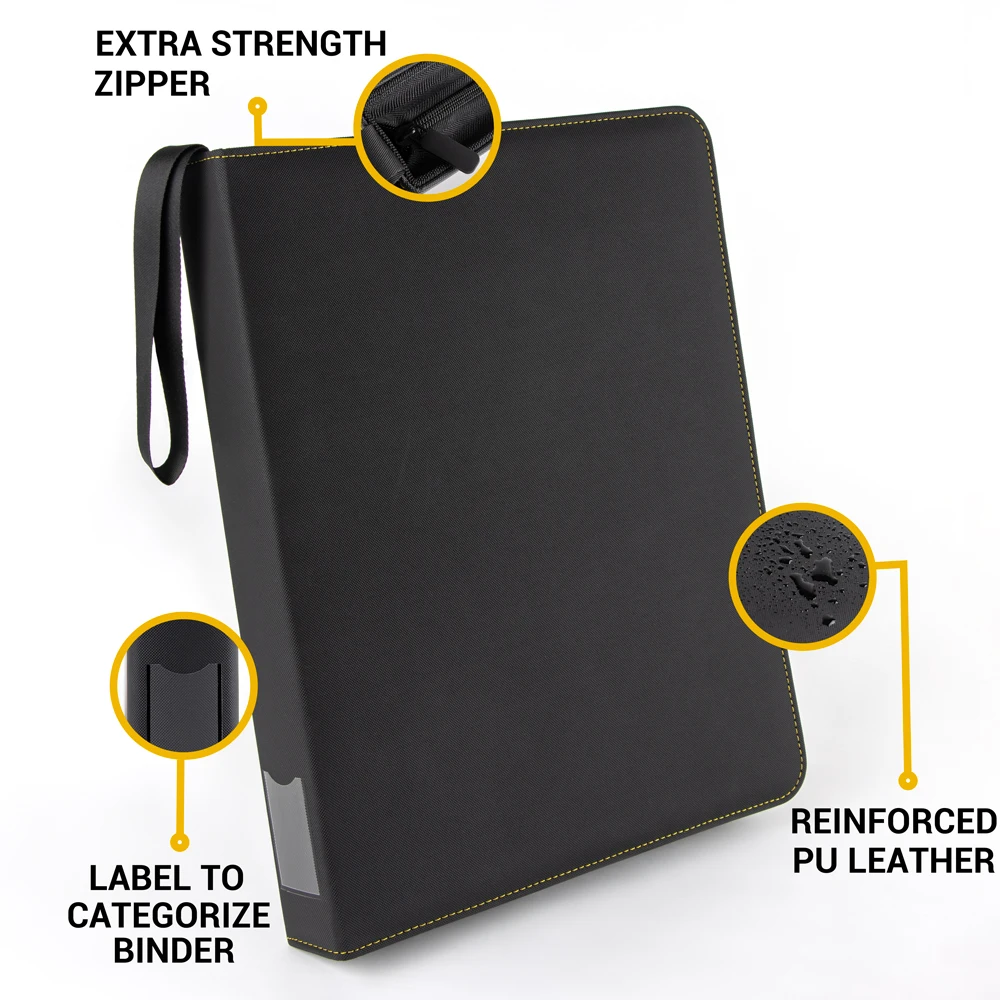 trading card binder top loader Amazon.com: FunGuys Toploader Binder – 252 Capacity Trading Card Storage  Binder, Zippered Side-Loading Album with 9-Pocket Layout for TCG,  Yu-Gi-Oh!, MTG : Toys & Games main image 0