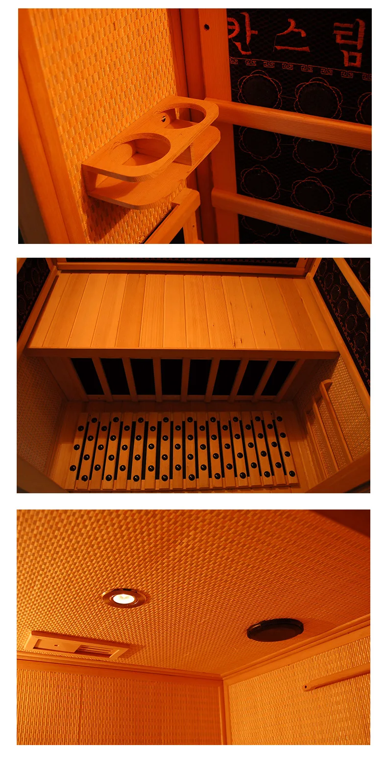 High Quality Canadian Red Cedar Infrared Sauna Rooms Indoor Wooden