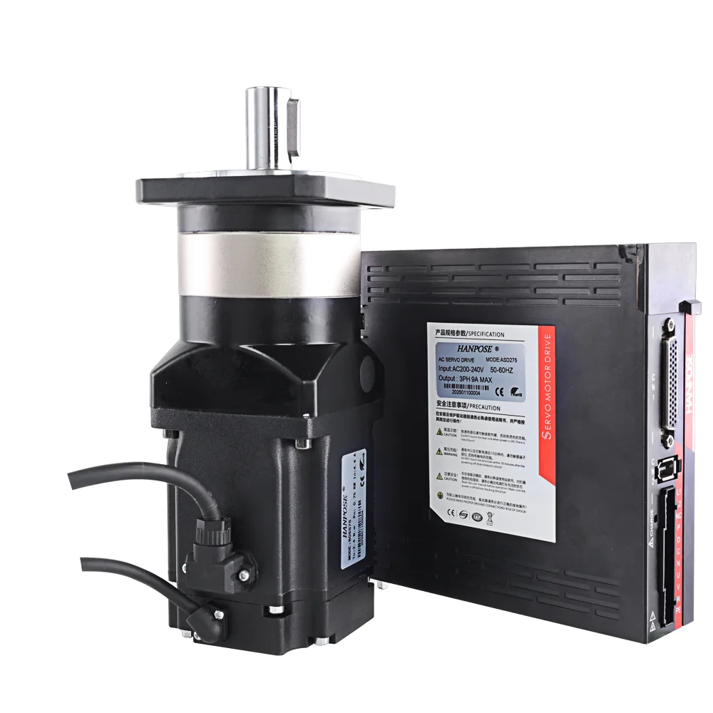 HANPOSE 5.0A 80SS75-HG5+ASD275 Сервопривід високопродуктивний планетарний редуктор контролер 750 Вт Geard Ac Сервомотор
