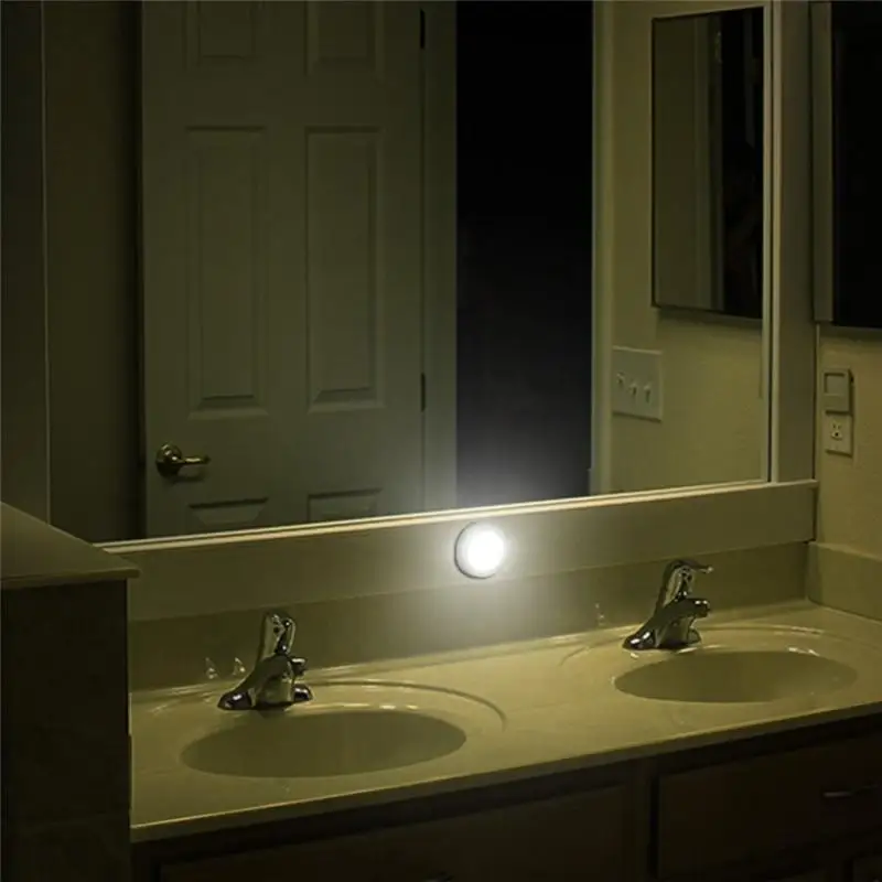 off stick on anywhere battery operated cordless led motion sensor light cabinet lamp302-44