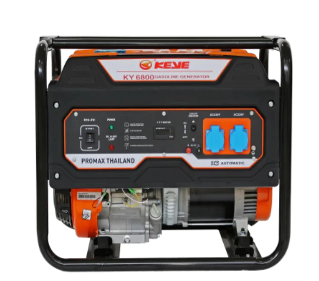 The 5.0kw gasoline generator comes standard with a conventional model-6800/6800Ddynamo