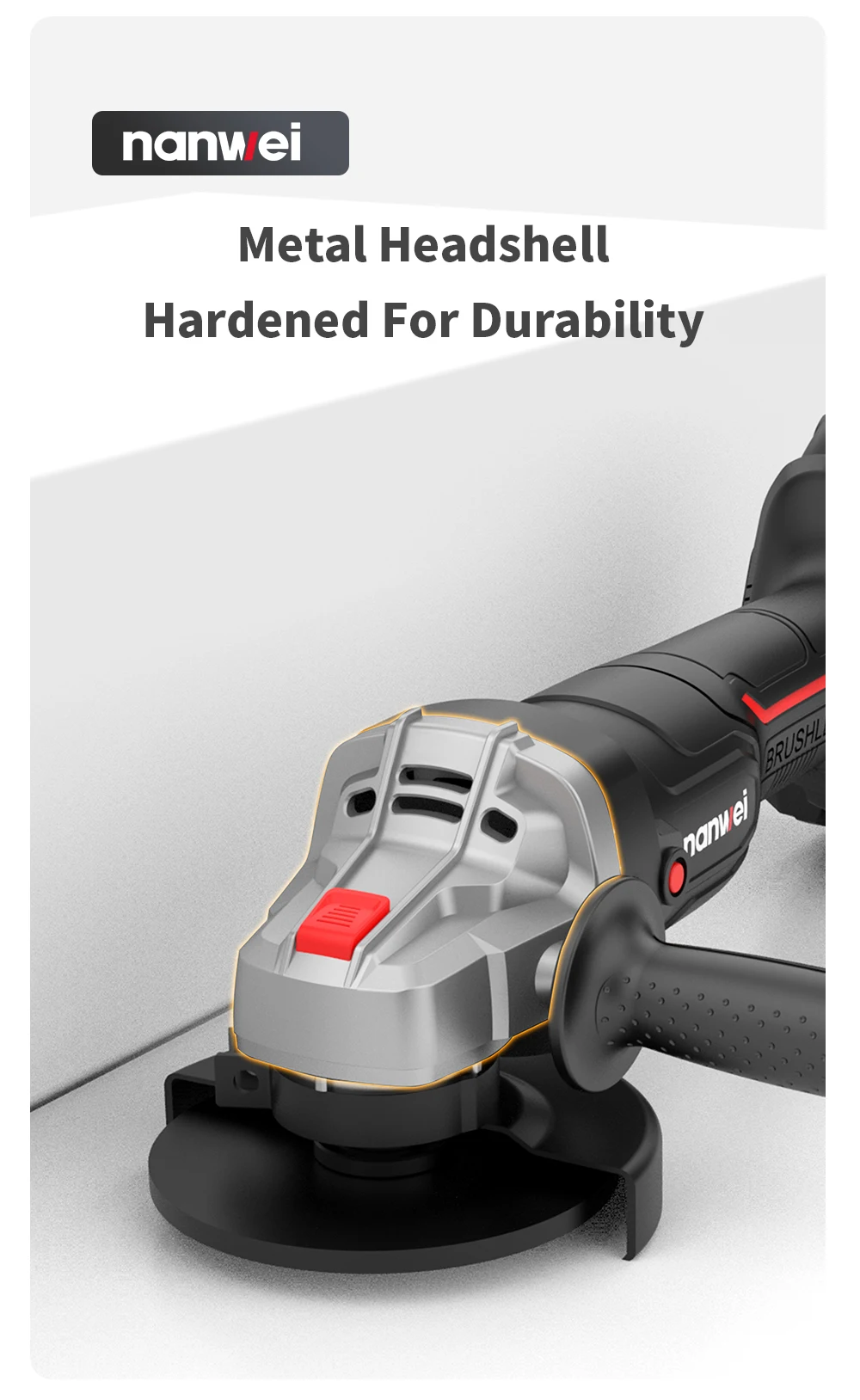 Nanwei 5000-9000 Rpm Angle Grinder With Brushless Motor 125 Mm - Buy ...