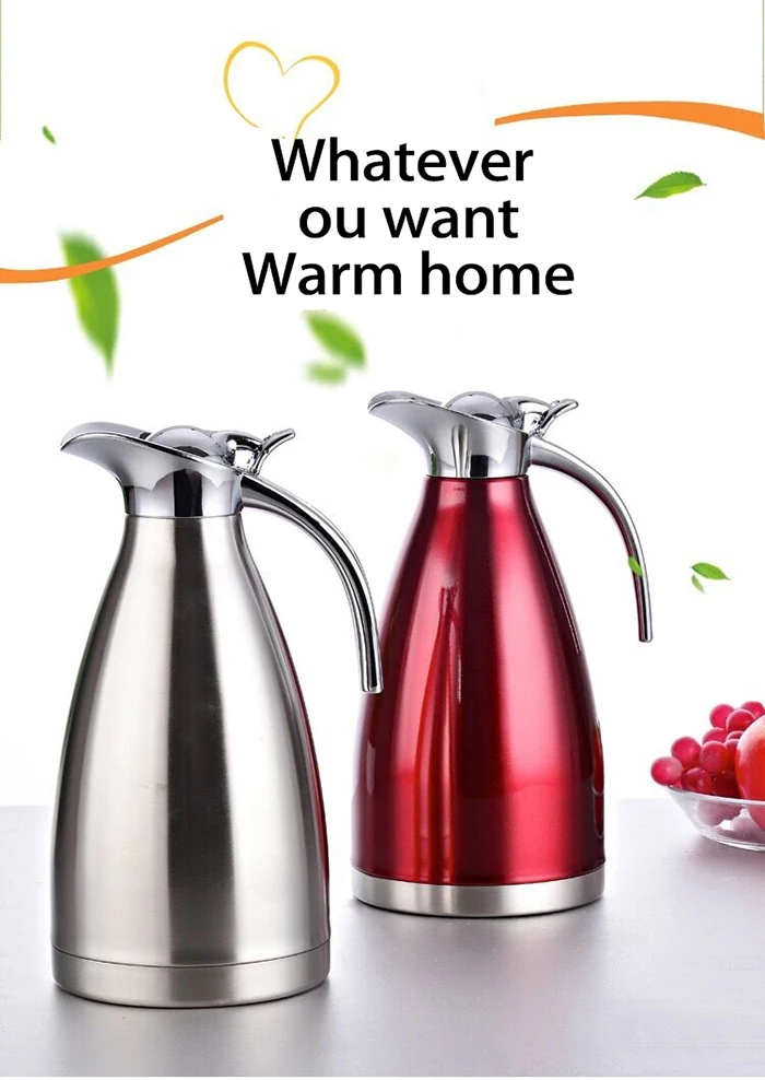 Stainless Steel Thermal Carafe Double Walled Vacuum Thermos Carafe With