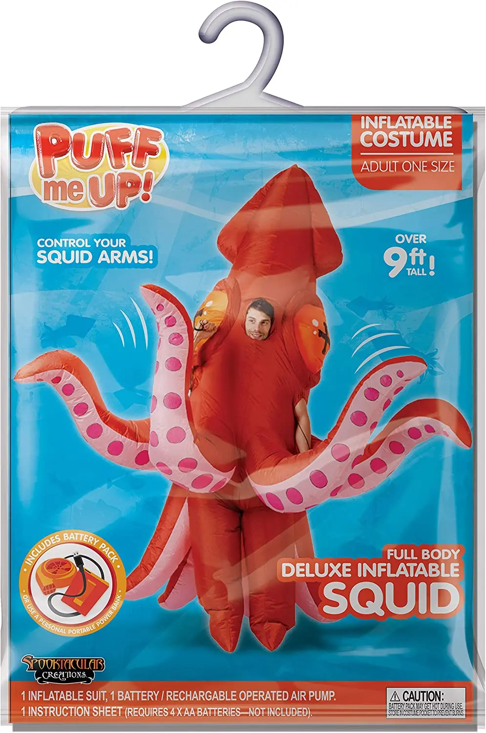 Aufblasbares Oktopus-Kostüm Für Erwachsene – Ursula-Look Mit Ventilator & Batteriefach (Größe L) Aufblasbares Oktopus-Kostüm Für Erwachsene – Ursula-Look Mit Ventilator & Batteriefach (Größe L)