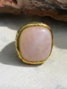 Anelli d'oro con cristalli rosa