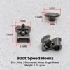 gunmetal rolled-loop speed hooks