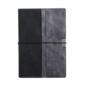 Wholesale Custom Elastic A5 Business PU Leather Journal Notebook with Logo