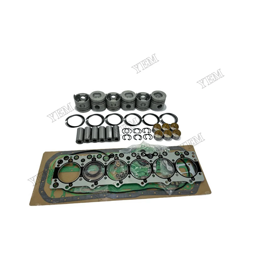 Engine Rebuilding Kit With Full Gasket Set Piston Rings Compatible for Isuzu 6BD1 Fast Delivery Engine Parts 6