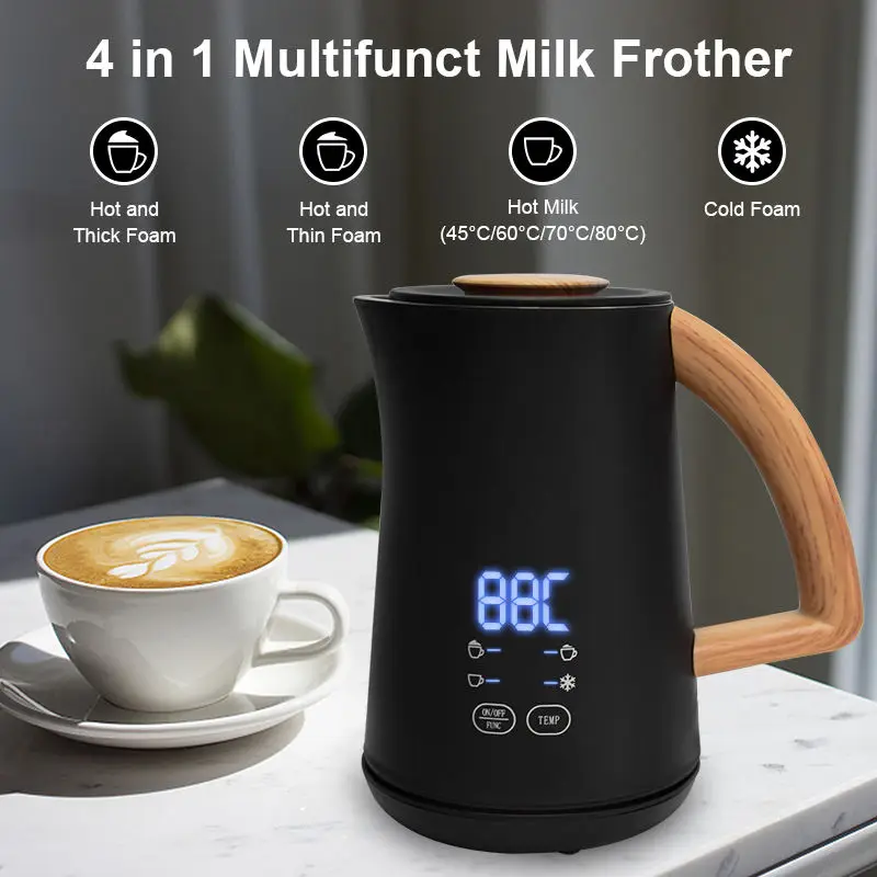 Electric Milk Frother & Hot Chocolate Maker Automatic Milk Frother And