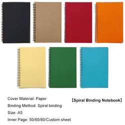 Spiral Bound Wireo Notebook with Golden Linen Coil Bound Planner Custom Printing Logo 200 Sheets Gift Linen Fabric Planner