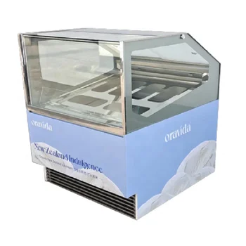 JOY6フレーバージェラトアイスクリームディスプレイショーケース