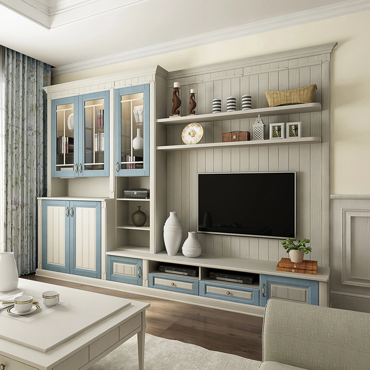 
Комплект Мебели SUOFEIYA для гостиной в средиземноморском стиле из МДФ 