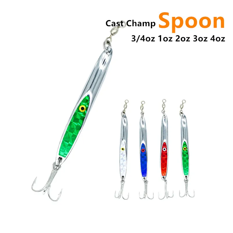 Mister Lure Spoons Rishing S009 4oz Chrome Large Spoon Lure Box Trout