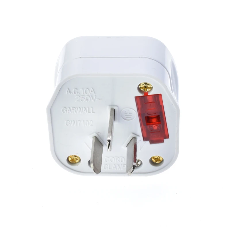 Australia Rewireable Plug Type I Flat 3 Pins AUS Wiring Plug With Red Indicate Light and Control Power Switch 10A AU Power Plug