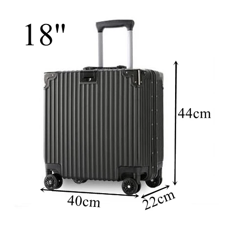 Миниатюрный чемодан, легкий маленький чемодан на колесиках, Дорожный чемодан унисекс, 18 дюймов, чемодан