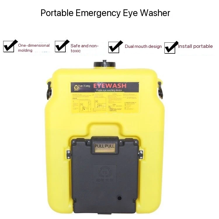 Portable Eyewash Station Industrial Safety Equipment with ABS Steel Factory-Supplied Canvas Upper Material Emergency Clearance