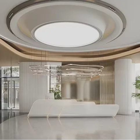 Melinco Arrival WPC Eğri Duvar Panelli Döner Kafes İç Dekoratif PVC Kaplama Oluklu Çubuklu Silindirik Kolon İçin