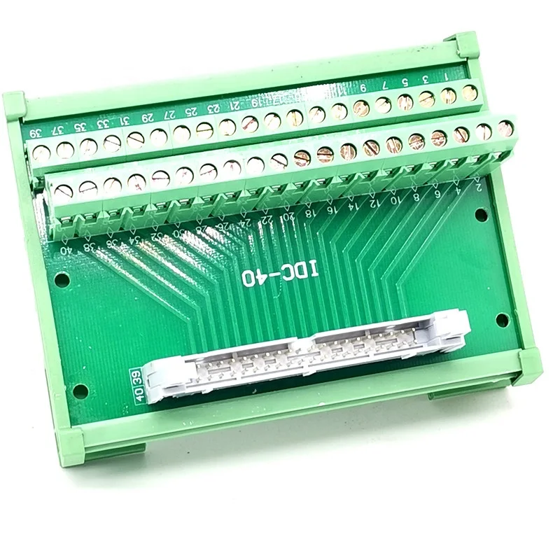 Connettore IDC40P 40 Pin Maschio - Morsettiera Per PLC, Montaggio Su Guida DIN