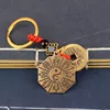 Targa colorata in ottone Taiji Bagua - Cinque Imperatori