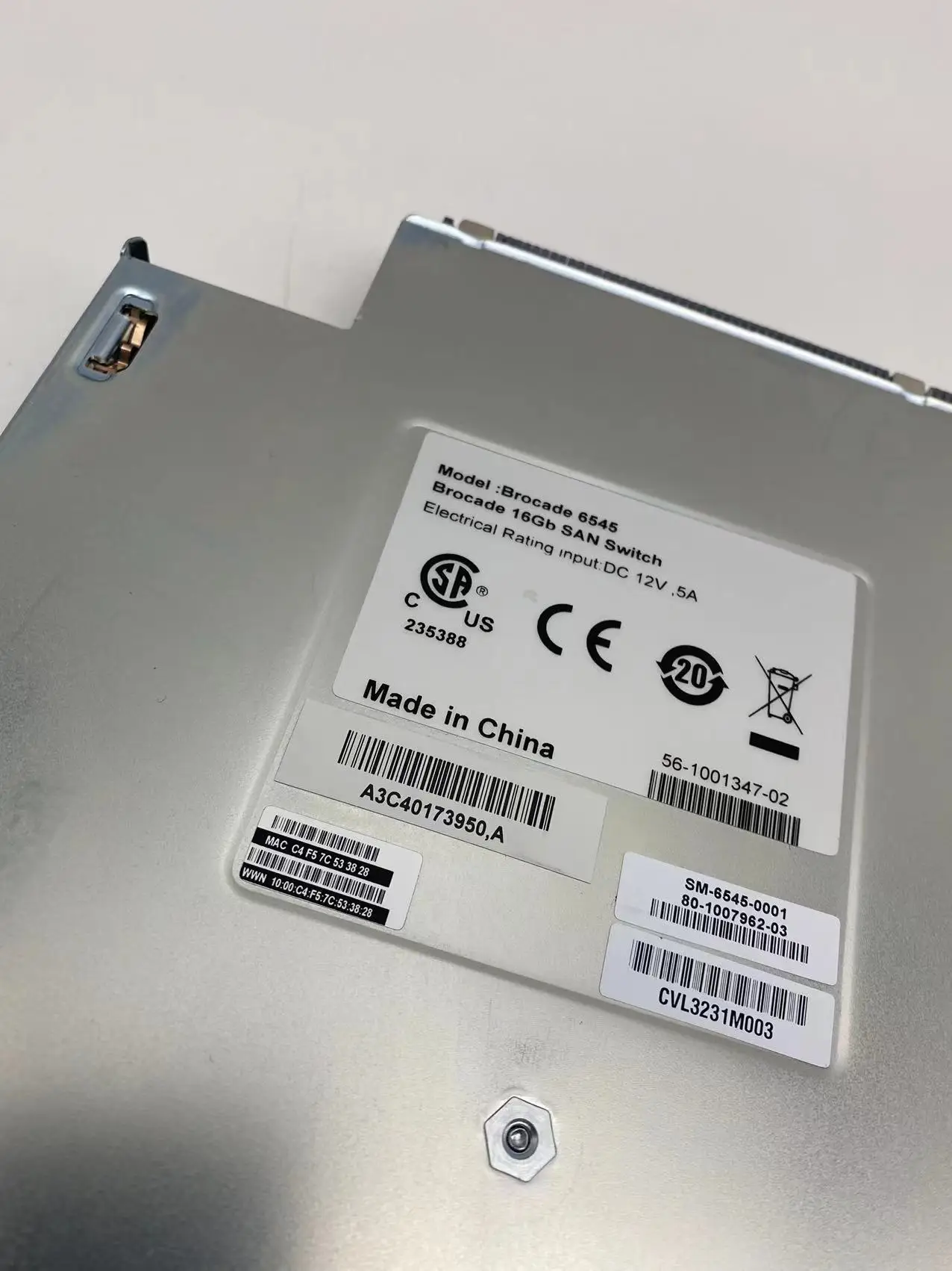 Brocade 6545 Gen5 16-Gbps FC A3C40173950 Switch Module QuickStart 