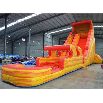 Large size cheap commercial 18OZ PVC water slip and slide inflatable bouncy bounce house waterslide with pool