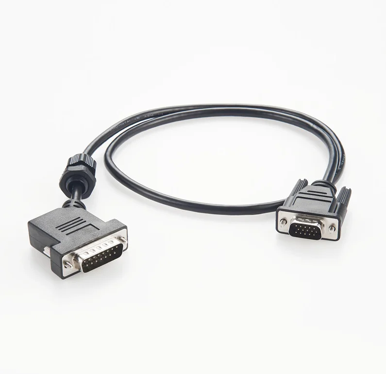 DB15 to male VGA HD15 cable 45 Degree angle