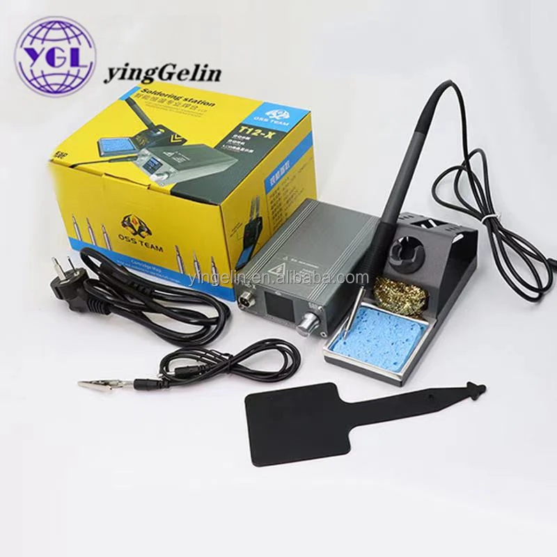 Oss T12 X Soldering Electronic Welding Iron Led Digital Display Bga Rework Station With 1 Pcs Tip Soldering Tips Welding Buy High Quality Oss T12 X Soldering Station Oss T12 X Oss T12 X Product On Alibaba Com