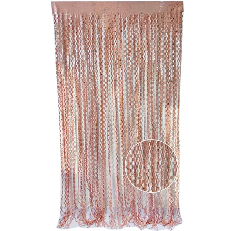 Novel Product Ideas  Purple Waves Rain  Foil Fringe Curtain for Kpop Photo Album Background Wall Decoration