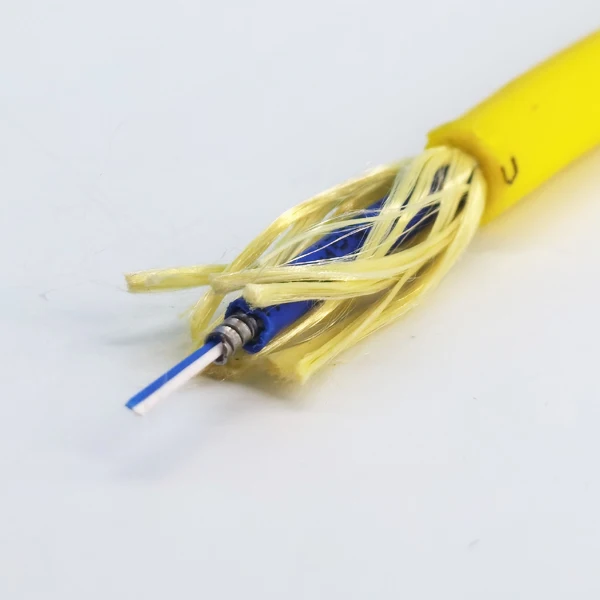Netutral buoyancy 2 core uniflex underwater ROV Tether Armored SM fiber optical cable