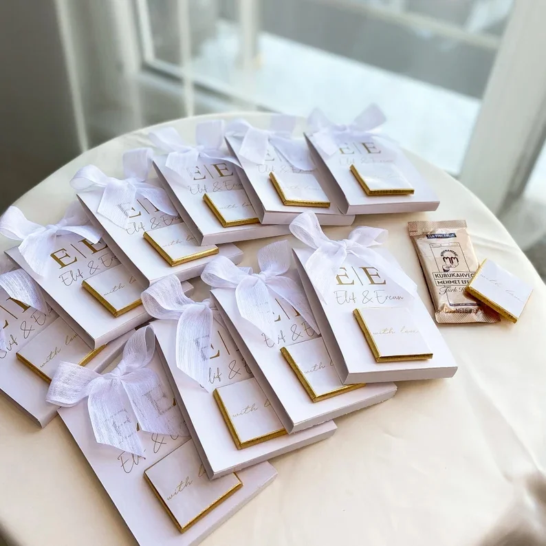 Wedding Custom Cardboard Box for Chocolate Sweet Empty Foldable Chocolate Packaging Boxes
