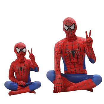 Kids Spider Man Cosplay Costume Zentai Spiderman Superhero Bodysuit Suit Jumpsuits Halloween Costume