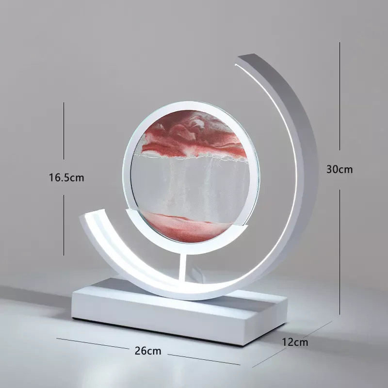 Dynamic Quick Sand Painting Picture  Moving Sand Art Modern Desk Light  Flowing  Remote Control  3D LED Table Lamp