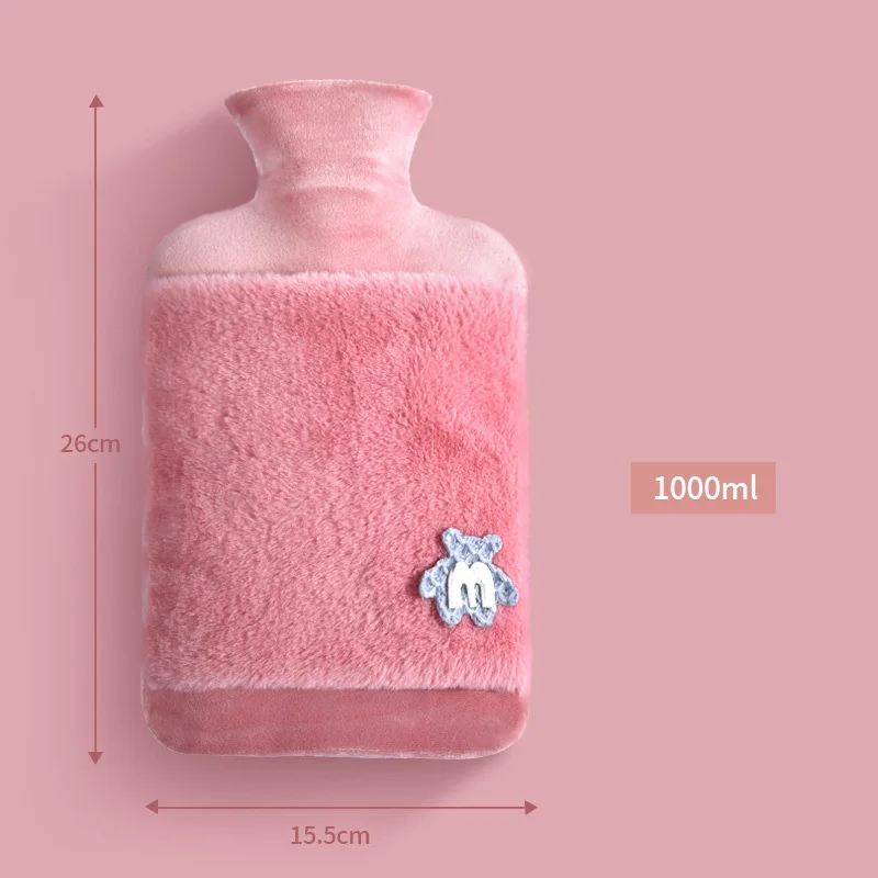 Cute Cartoon Water Bottles Hand Warmer Hot Water Bag Rubber Hot Water Bottle Random Color Send