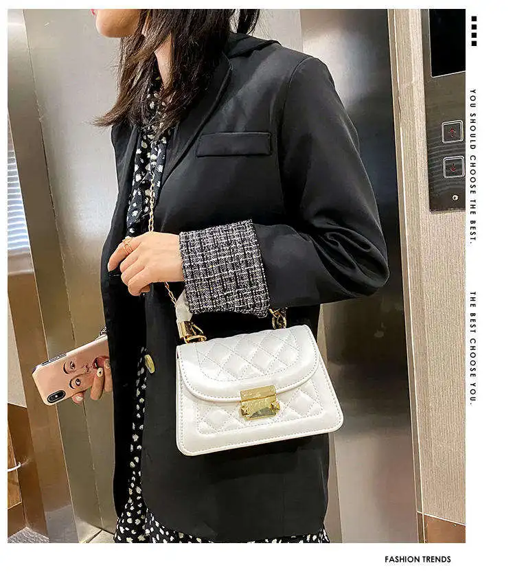 Niathi Fashion Square Crossbody Bag For Women, Diamond Lattice