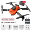 E100 Orange Dual Cameras Drone