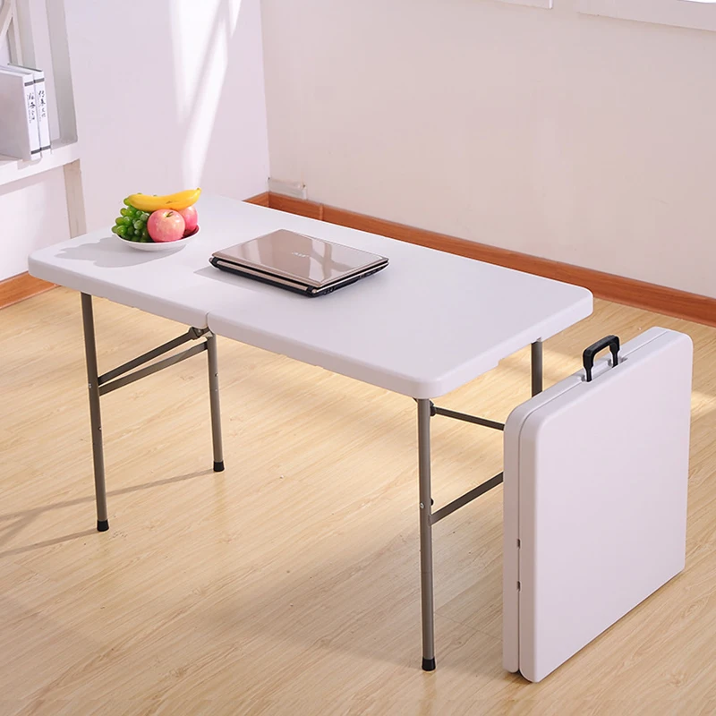 6ft Solid Steel Frame HDPE Table Top Party Dining Rental Plastic Folding Outdoor Table