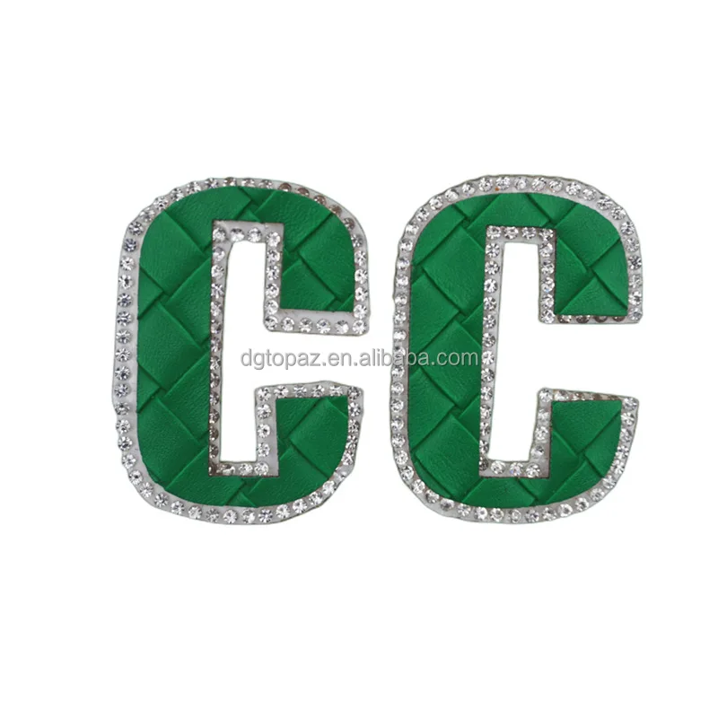 wholesale garment accessories rhinestone bear heat transfer patch leather iron on patches