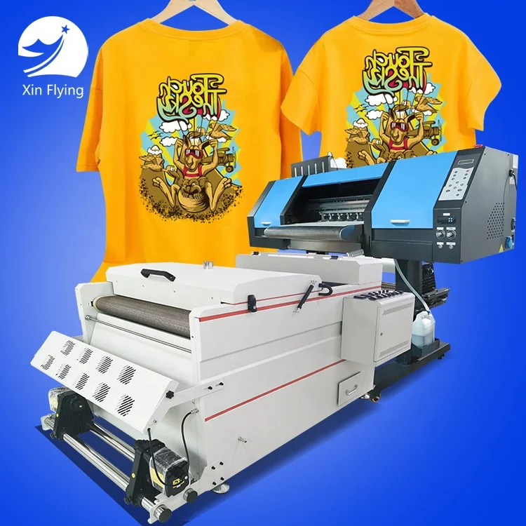 Xinflying Digital Inkjet Printing Machine DTF PET Film Printer Kits T Shirt 24inch DTF Printer with Powder Shaker