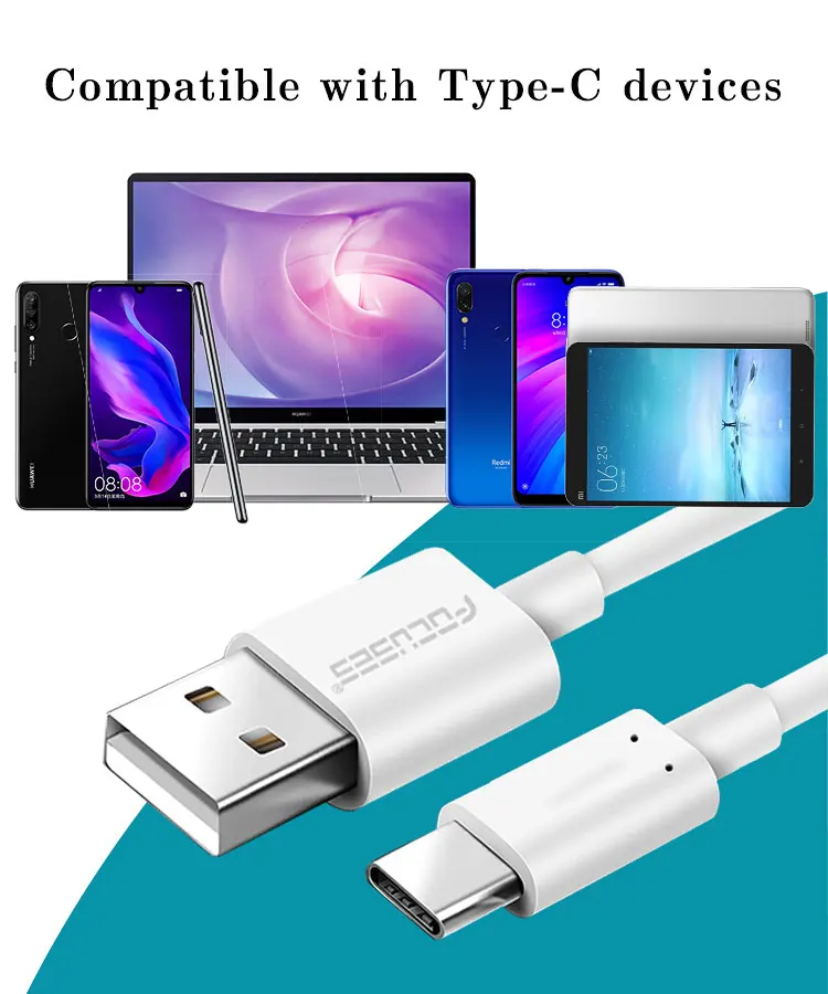 Образцы бесплатно! OEM Белый ПВХ для Samsung USB-кабель круглый зарядный кабель Тип C USB