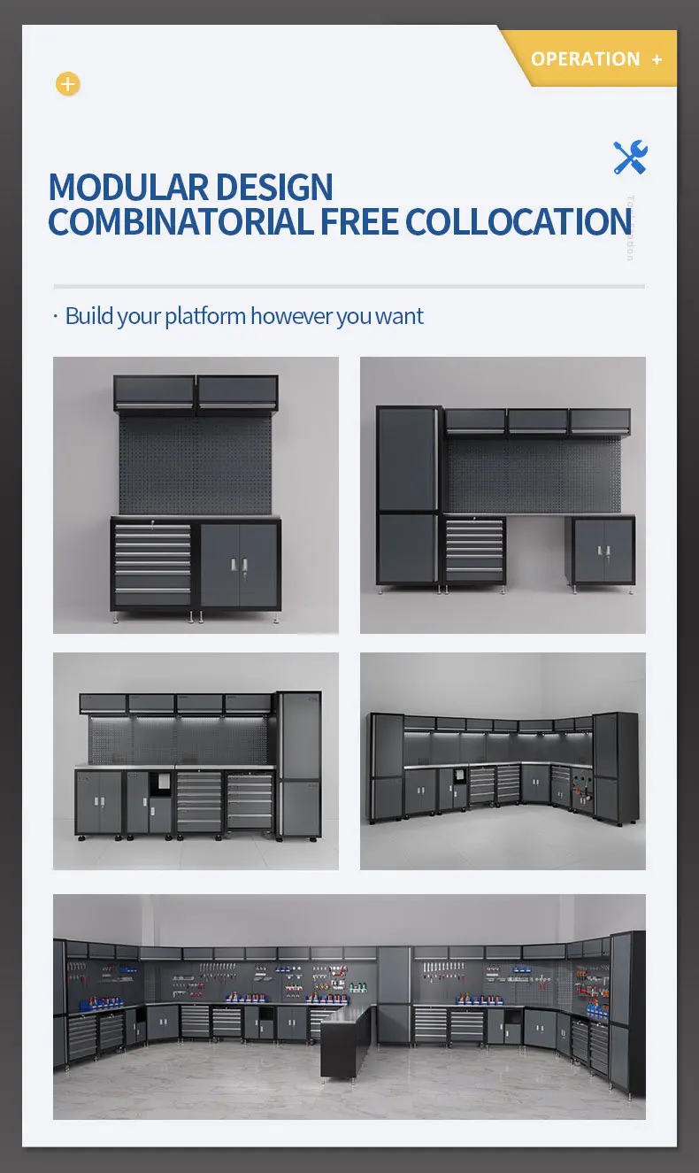 Metal Garage Combined Tool Workstation Mobile Tool Trolley